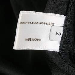 Pre Owned Proenza Schouler Black Crepe Wide Leg Trousers S