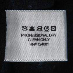 Pre Owned Proenza Schouler Blue and Black Micro Printed Silk Georgette Flared Dress S