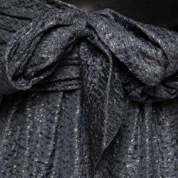 Pre Owned Proenza Schouler Slate Grey Lurex Insert Silk and Wool Draped Front Bustier Dress S