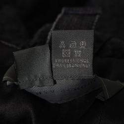 Pre Owned Proenza Schouler Slate Grey Lurex Insert Silk and Wool Draped Front Bustier Dress S