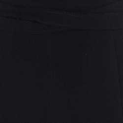 Pre Owned Proenza Schouler Black Crepe Waist Tie Detail Wide Leg Trousers M 