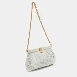 Proenza Schouler White Leather Rolo Frame Clutch