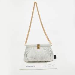 Proenza Schouler White Leather Rolo Frame Clutch