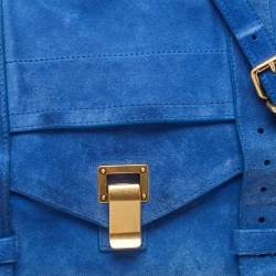 Proenza Schouler Blue Suede PS1 Top Handle Bag