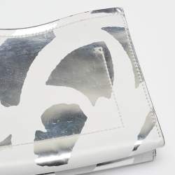 Proenza Schouler White/Silver Leather Curl Clutch