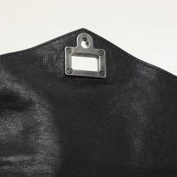 Proenza Schouler Black Leather Tiny PS1 Top Handle Bag