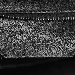 Proenza Schouler Black Leather Tiny PS1 Top Handle Bag