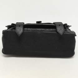 Proenza Schouler Black Leather Tiny PS1 Top Handle Bag