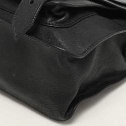 Proenza Schouler Black Leather Tiny PS1 Top Handle Bag