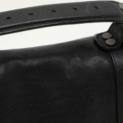 Proenza Schouler Black Leather Tiny PS1 Top Handle Bag