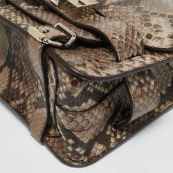 Proenza Schouler Beige Python Classic PS11 Shoulder Bag
