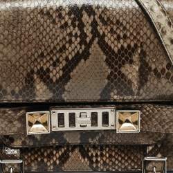 Proenza Schouler Beige Python Classic PS11 Shoulder Bag