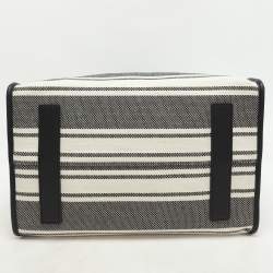 Proenza Schouler Monochrome Stripe Canvas and Leather Large Morris Tote 