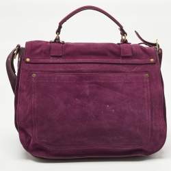 Pre Owned Proenza Schouler Magenta Suede Extra Large PS1 Top Handle Bag