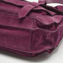 Pre Owned Proenza Schouler Magenta Suede Extra Large PS1 Top Handle Bag