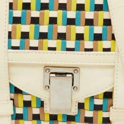 Pre Owned Proenza Schouler Multicolor Woven Leather Mini PS1 Crossbody Bag