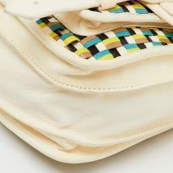 Pre Owned Proenza Schouler Multicolor Woven Leather Mini PS1 Crossbody Bag