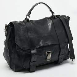 مملوكة مسبقًا Proenza Schouler PS1 Large Black Leather Top Handle Bag