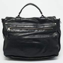 مملوكة مسبقًا Proenza Schouler PS1 Large Black Leather Top Handle Bag