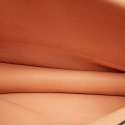 Pre Owned حقيبة كلتش برونزا شولير لانش شعر عجل بطبعة حيوانات أبيض داكن