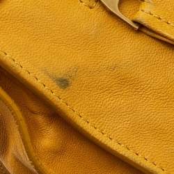 Pre Owned Proenza Schouler PS1 Yellow Leather Top Handle Bag