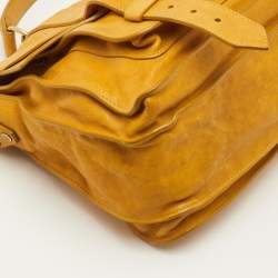 Pre Owned Proenza Schouler PS1 Yellow Leather Top Handle Bag