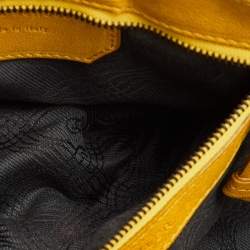 Pre Owned Proenza Schouler PS1 Yellow Leather Top Handle Bag