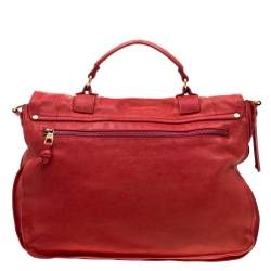 Proenza Schouler Red Leather Large PS1 Top Handle Bag
