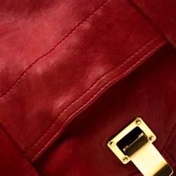 Proenza Schouler Red Leather Large PS1 Top Handle Bag