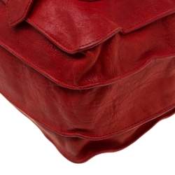 Proenza Schouler Red Leather Large PS1 Top Handle Bag