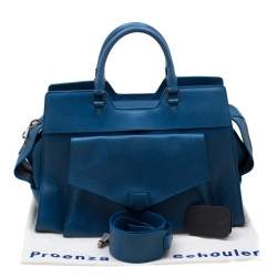 Pre Owned Proenza Schouler Blue Leather Large PS13 Satchel