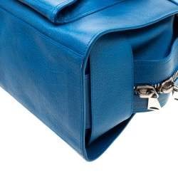 Pre Owned Proenza Schouler Blue Leather Large PS13 Satchel