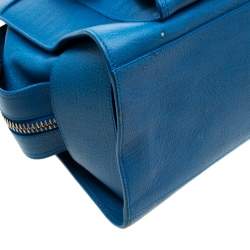 Pre Owned Proenza Schouler Blue Leather Large PS13 Satchel