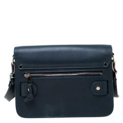 Pre Owned Proenza Schouler Navy Blue Leather Mini Classic PS11 Shoulder Bag