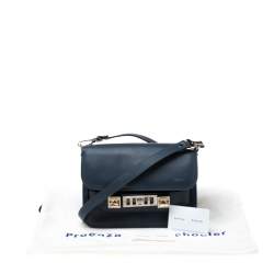 Pre Owned Proenza Schouler Navy Blue Leather Mini Classic PS11 Shoulder Bag