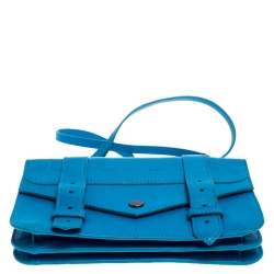 Pre Owned Proenza Schouler Blue Leather PS1 Crossbody Bag