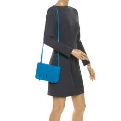 Pre Owned Proenza Schouler Blue Leather PS1 Crossbody Bag
