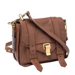 Pre Owned Proenza Schouler Brown Leather PS1 Mini Shoulder Bag