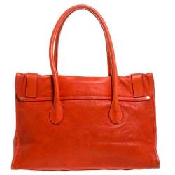 Pre Owned Proenza Schouler Orange Leather PS1 Tote