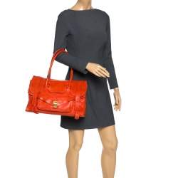 Pre Owned Proenza Schouler Orange Leather PS1 Tote
