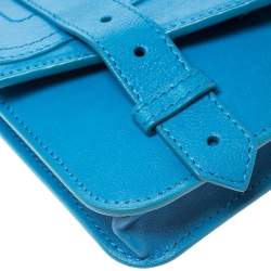 Pre Owned Proenza Schouler Blue Leather PS1 Wallet On Chain