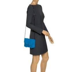 Pre Owned Proenza Schouler Blue Leather PS1 Wallet On Chain