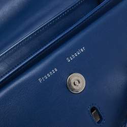 Pre Owned Proenza Schouler Blue Leather Mini Classic PS11 Shoulder Bag