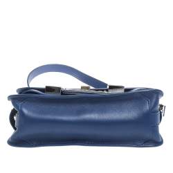 Pre Owned Proenza Schouler Blue Leather Mini Classic PS11 Shoulder Bag