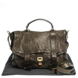 Proenza Schouler Seaweed Green Leather PS1 Top Handle Bag