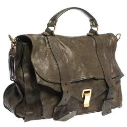 Proenza Schouler Seaweed Green Leather PS1 Top Handle Bag