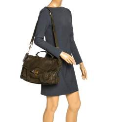 Proenza Schouler Seaweed Green Leather PS1 Top Handle Bag