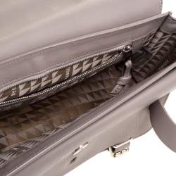 Pre Owned Proenza Schouler Grey Leather Mini Classic PS11 Shoulder Bag