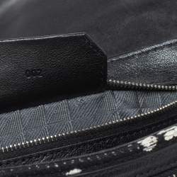 Pronza Schouler Black/White Leather and Canvas Medium PS1 Top Handle Bag