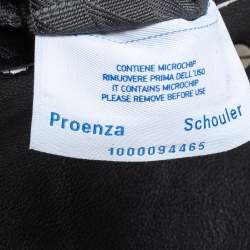 Pronza Schouler Black/White Leather and Canvas Medium PS1 Top Handle Bag